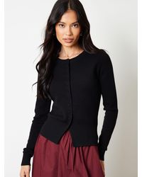 Threadbare - Crew Neck Structured Knitted Cardigan - Lyst