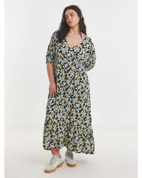 Simply Be - Crinkle Wrap Midi Dress - Lyst