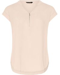 Evans - Zip Front Blouse - Lyst