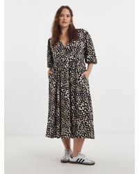 Simply Be - Supersoft Wrap Midi Dress - Lyst