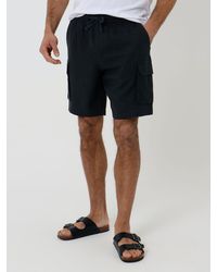 Threadbare - Linen Blend Cargo Shorts - Lyst