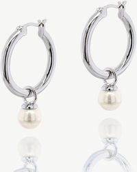 Ivory & Co. - Newark Statement Hoop Pearl Earrings - Lyst