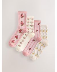Next - Textured Ankle Socks 4 Pack - Lyst