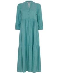 M Com - Fine Stripe Tiered Maxi Dress - Lyst