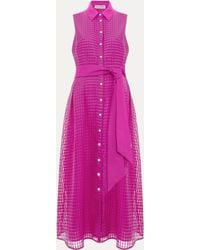 Phase Eight - Carey Sleeveless Check Midi Dress - Lyst