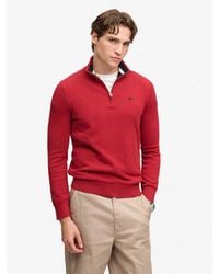 Superdry - Prep Essential Cotton Half Zip Jumper - Lyst