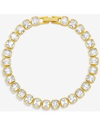 Jon Richard - Plated 18K And Crystal Tennis Bracelet - Lyst