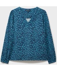 Crew - Claudia Animal Print Blouse - Lyst