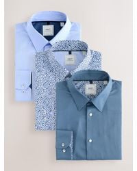 Next - Regular Fit Easy Care Single Cuff Smart Shirts 3 Pack - Lyst