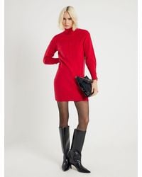 River Island - Long Sleeve Oversized Cosy Knit Mini Dress - Lyst