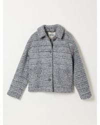 FatFace - Fatface Faye Boucle Short Jacket With Detachable Scarf - Lyst