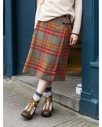 Celtic & Co. - Celt Midi Kilt Skirt - Lyst