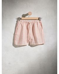 Next - Stripe N. Premium 100% Linen Shorts - Lyst