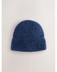 Next - Ribbed Beanie Containing Wool Hat - Lyst