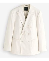 BOSS - Slim Fit Double Breasted Suit Jacket - Lyst