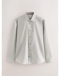 Next - Regular Fit Geometric Print Long Sleeve Smart Shirt - Lyst