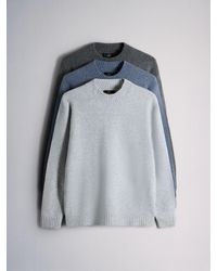 The Set - 3 Pack Soft Knit Crew Jumper - Lyst