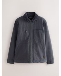 Next - Charcoal Canvas Chore Jacket - Lyst