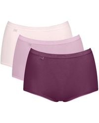 Sloggi - Cream High Waist Basic+ Knickers 3 Pack - Lyst