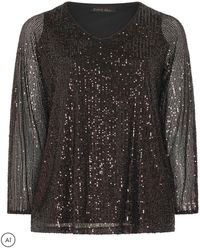 Evans - Sequin Embellished Top - Lyst