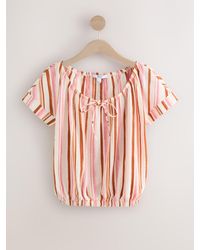 Next - Short Sleeve Bubblehem Scoop Neck T-Shirt - Lyst