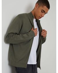 Threadbare - Zip-Through Funnel Neck Knitted Cardigan - Lyst
