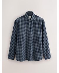 Next - Regular Fit Check Soft Touch 100% Cotton Smart Long Sleeve Shirt - Lyst