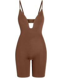 Spanx - Shape Suit Your Fancy Plunge Low-Back Mid-Thigh Bodysuit - Lyst