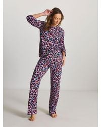 Simply Be - Pretty Secrets Value Leopard Pyjamas Set - Lyst