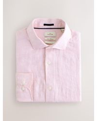 Next - Regular Fit Signature 100% Delave Linen Long Sleeve Shirt - Lyst