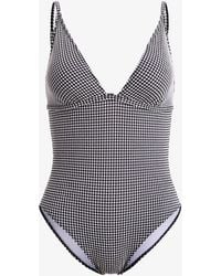 Roxy - Gingham One Piece Swimsuit - Lyst