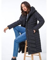 Roman - Hooded Quilted Coat - Lyst