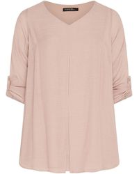 Evans - Long Sleeve Double Layer Top - Lyst