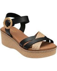 Lotus - Leather Wedge Sandals - Lyst