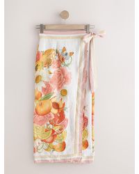 Next - Wrap Midi Skirt - Lyst