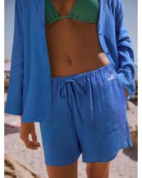 Self - Strand-Kombi-Shorts Aus Leinen - Lyst