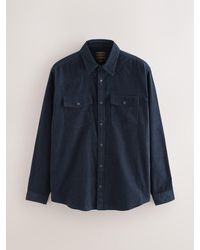 Next - Western Styling Long Sleeve Cord Shirt - Lyst