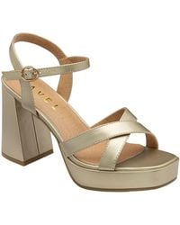 Ravel - Cross Strap Open Toe Platform Sandals - Lyst