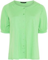 Evans - Slub Button Through Top - Lyst