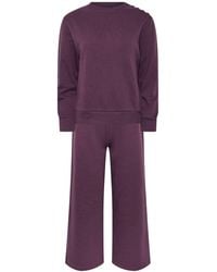 M Com - Petite Sweat Top & Wide Leg Joggers Set - Lyst