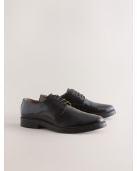 Next - Leather Shiny Derby Shoes - Lyst