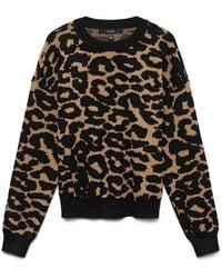 Vero Moda - Long Sleeve Round Neck Stripe Jumper - Lyst