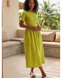 Roman - Buttoned Pocket Stretch Midi Dress - Lyst