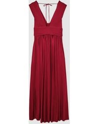 Reiss - Jasmine - Atelier Red Atelier Cut-out Pleated Maxi Dress, Us 10 - Lyst