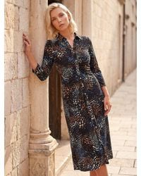 Roman - Petite Button Ruched Dress - Lyst