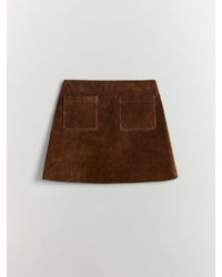 BHOEM - Real Suede Leather Mini Skirt - Lyst