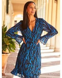 Sosandar - Fluted Cuff Fit And Flare Dress - Lyst