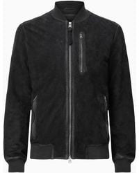 AllSaints - Allsaints Kemble Suede Bomber Jacket - Lyst