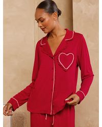 Love & Roses - Jersey Button Through Pyjamas Set - Lyst