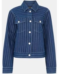 Whistles - 100% Cotton Pinstripe Denim Jacket - Lyst
